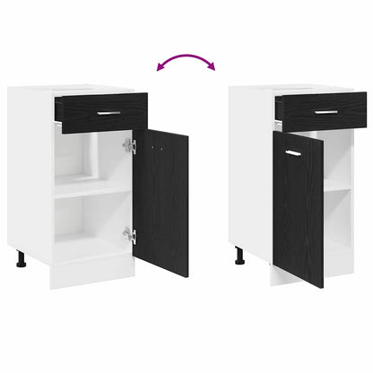 vidaXL Hängeschrank mit Regal Schwarz Eichen-Optik 40 x 46 x 81.5 cm