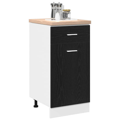 vidaXL Hängeschrank mit Regal Schwarz Eichen-Optik 40 x 46 x 81.5 cm