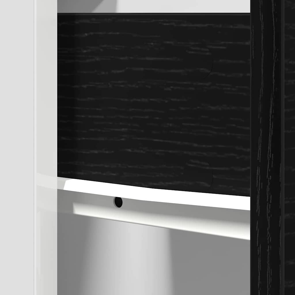 Hängeschrank mit Regal Schwarz Eichen-Optik 50 x 46 x 81,5 cm