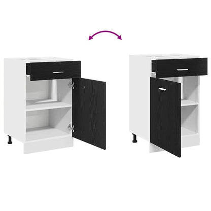vidaXL Hängeschrank mit Regal Schwarz Eichen-Optik 50 x 46 x 81,5 cm