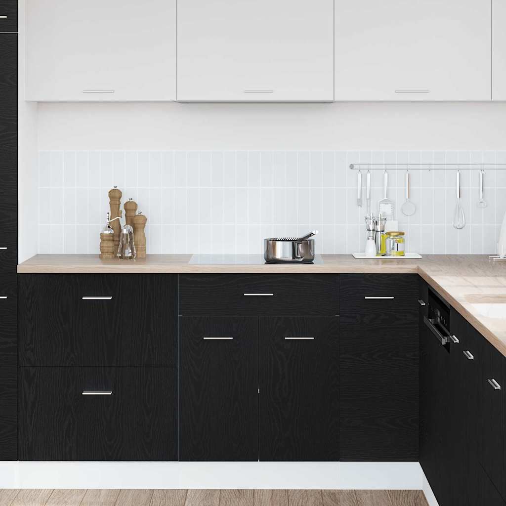 vidaXL Hängeschrank mit Regal Schwarz Eichen-Optik 60 x 46 x 81,5 cm