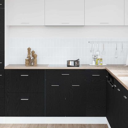vidaXL Hängeschrank mit Regal Schwarz Eichen-Optik 60 x 46 x 81,5 cm