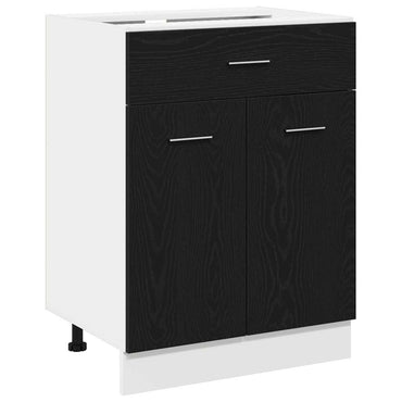 vidaXL Hängeschrank mit Regal Schwarz Eichen-Optik 60 x 46 x 81,5 cm