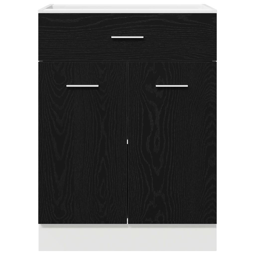 vidaXL Hängeschrank mit Regal Schwarz Eichen-Optik 60 x 46 x 81,5 cm