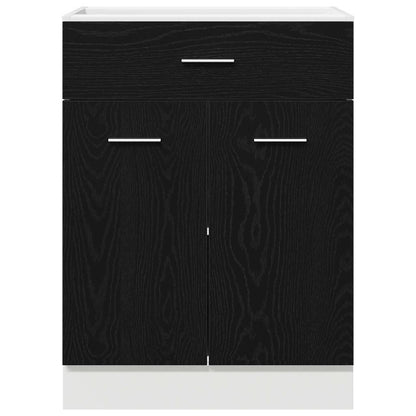 vidaXL Hängeschrank mit Regal Schwarz Eichen-Optik 60 x 46 x 81,5 cm