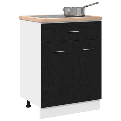 vidaXL Hängeschrank mit Regal Schwarz Eichen-Optik 60 x 46 x 81,5 cm