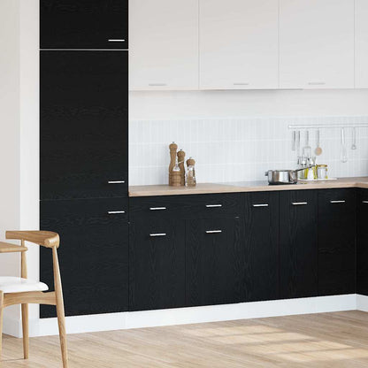vidaXL Hängeschrank mit Regal Schwarz Eichen-Optik 80 x 31 x 81,5 cm
