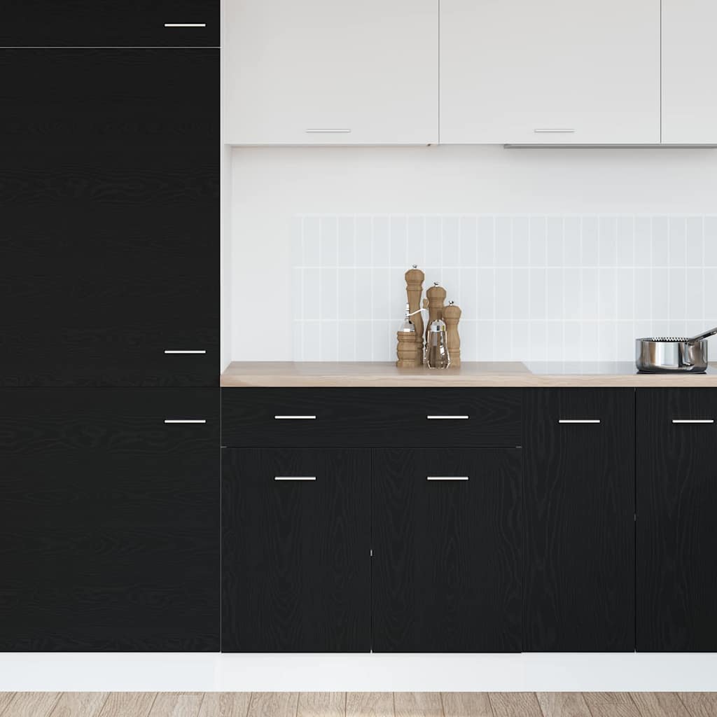 vidaXL Hängeschrank mit Regal Schwarz Eichen-Optik 80 x 31 x 81,5 cm