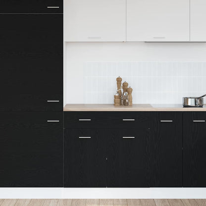 vidaXL Hängeschrank mit Regal Schwarz Eichen-Optik 80 x 31 x 81,5 cm