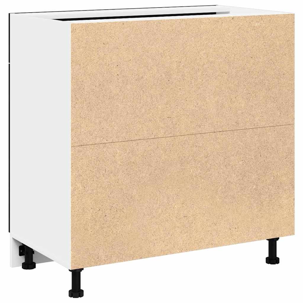 vidaXL Hängeschrank mit Regal Schwarz Eichen-Optik 80 x 31 x 81,5 cm
