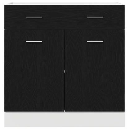 vidaXL Hängeschrank mit Regal Schwarz Eichen-Optik 80 x 31 x 81,5 cm