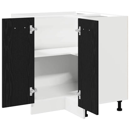 Hängeschrank Schwarz Eichen-Optik 75,5 x 75,5 x 80,5 cm