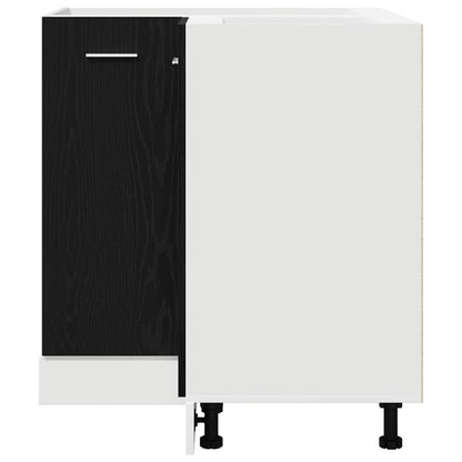 Hängeschrank Schwarz Eichen-Optik 75,5 x 75,5 x 80,5 cm