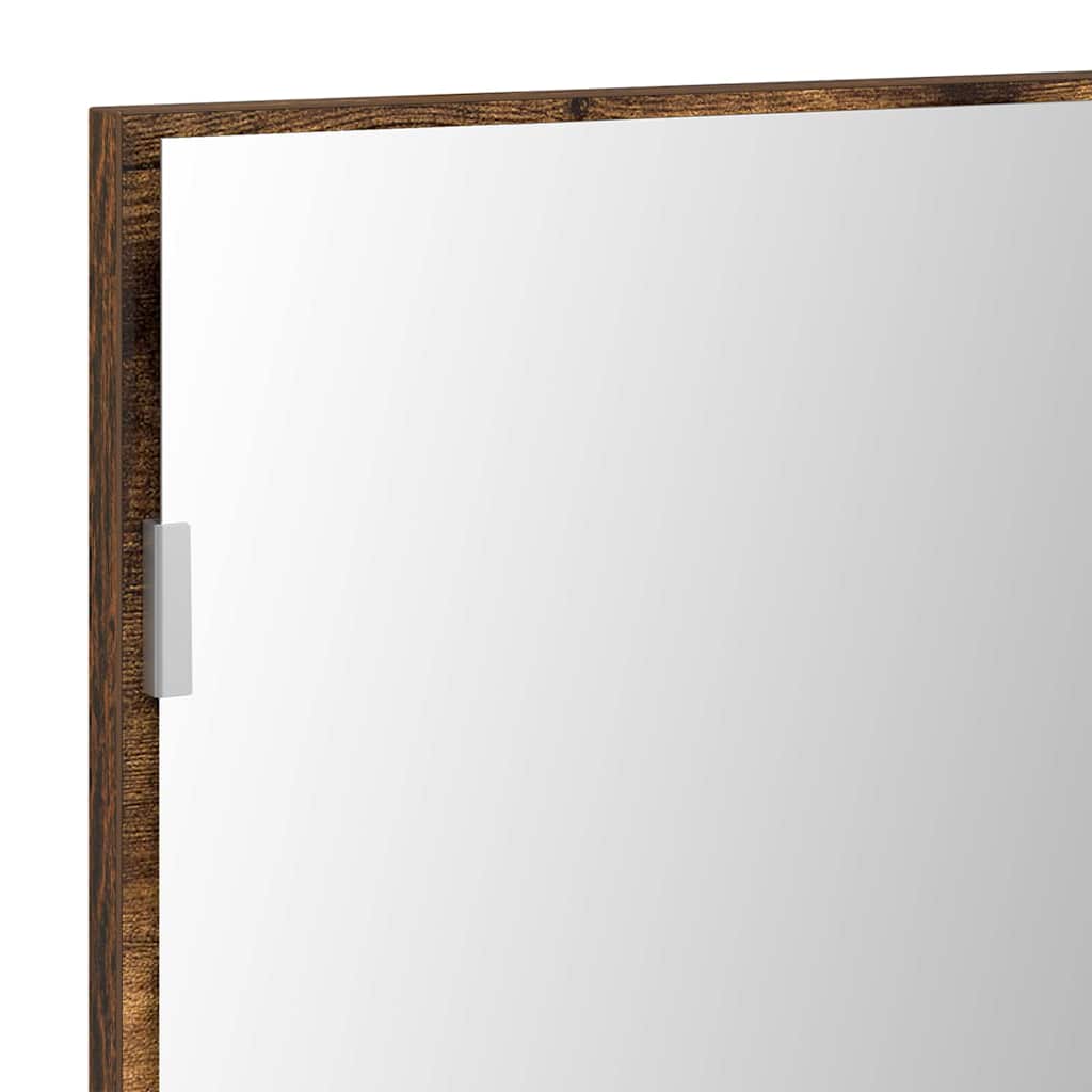 vidaXL Spiegel Wandmontiert Braun 80 x 37 cm Glas und engineered Holz