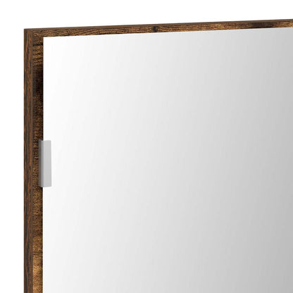 vidaXL Spiegel Wandmontiert Braun 80 x 37 cm Glas und engineered Holz