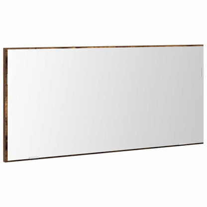 vidaXL Spiegel Wandmontiert Braun 80 x 37 cm Glas und engineered Holz