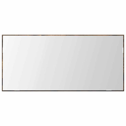 vidaXL Spiegel Wandmontiert Braun 80 x 37 cm Glas und engineered Holz