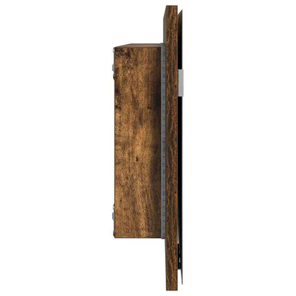 vidaXL Spiegel Wandmontiert Braun 80 x 37 cm Glas und engineered Holz