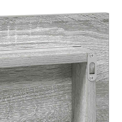 vidaXL Spiegel Hellgrau Sonoma 80 x 37 cm Glas und engineered Holz