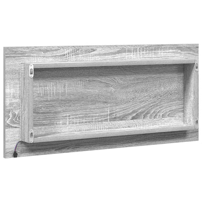 vidaXL Spiegel Hellgrau Sonoma 80 x 37 cm Glas und engineered Holz
