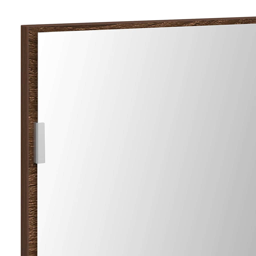 vidaXL Spiegel Braun Eichen-Optik 80 x 37 cm Glas und engineered Holz