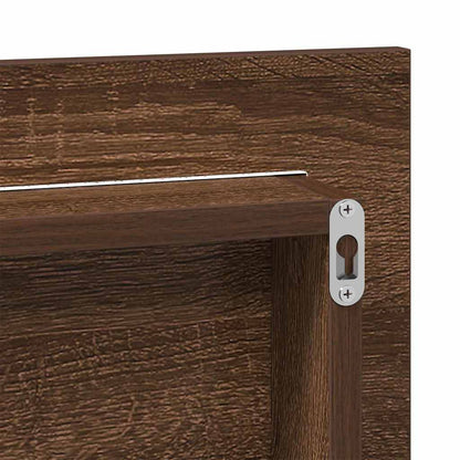 vidaXL Spiegel Braun Eichen-Optik 80 x 37 cm Glas und engineered Holz