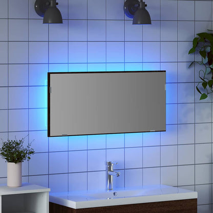 vidaXL Spiegel Braun Eichen-Optik 80 x 37 cm Glas und engineered Holz