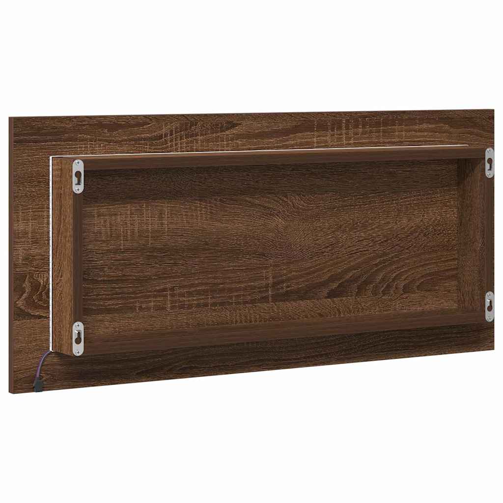 vidaXL Spiegel Braun Eichen-Optik 80 x 37 cm Glas und engineered Holz