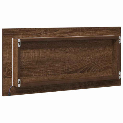 vidaXL Spiegel Braun Eichen-Optik 80 x 37 cm Glas und engineered Holz