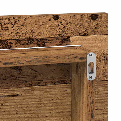 vidaXL Spiegel mit Spiegel Altholz 80 x 37 cm Glas und engineered Holz
