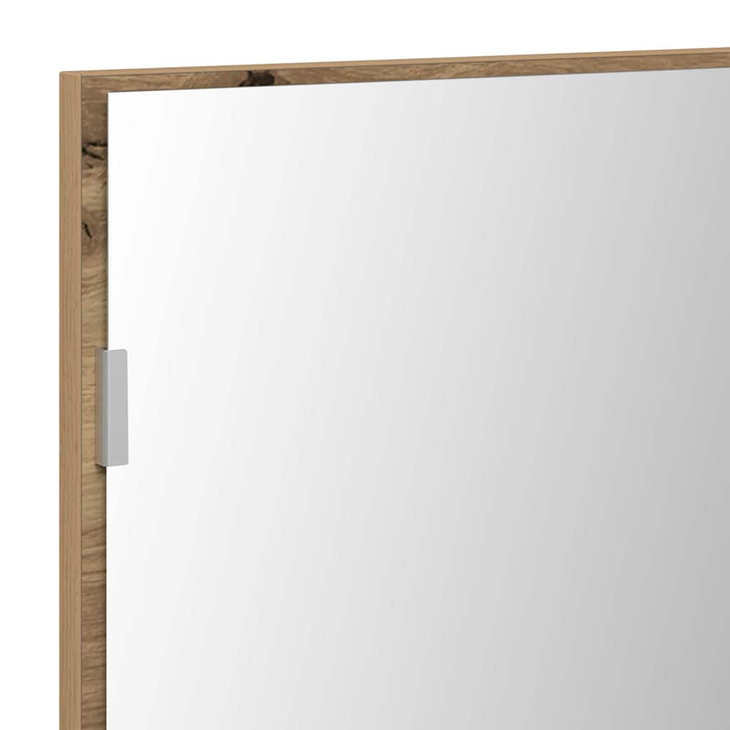 vidaXL Spiegel Artisan-Eiche 80 x 37 cm Glas und engineered Holz