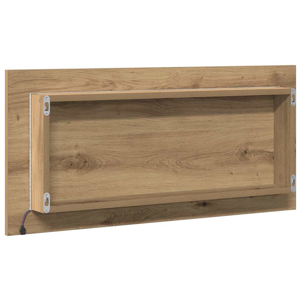 vidaXL Spiegel Artisan-Eiche 80 x 37 cm Glas und engineered Holz