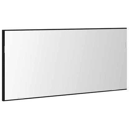 vidaXL Spiegel mit LED-Lichtleisten Schwarz Eichen-Optik 80 x 37 cm