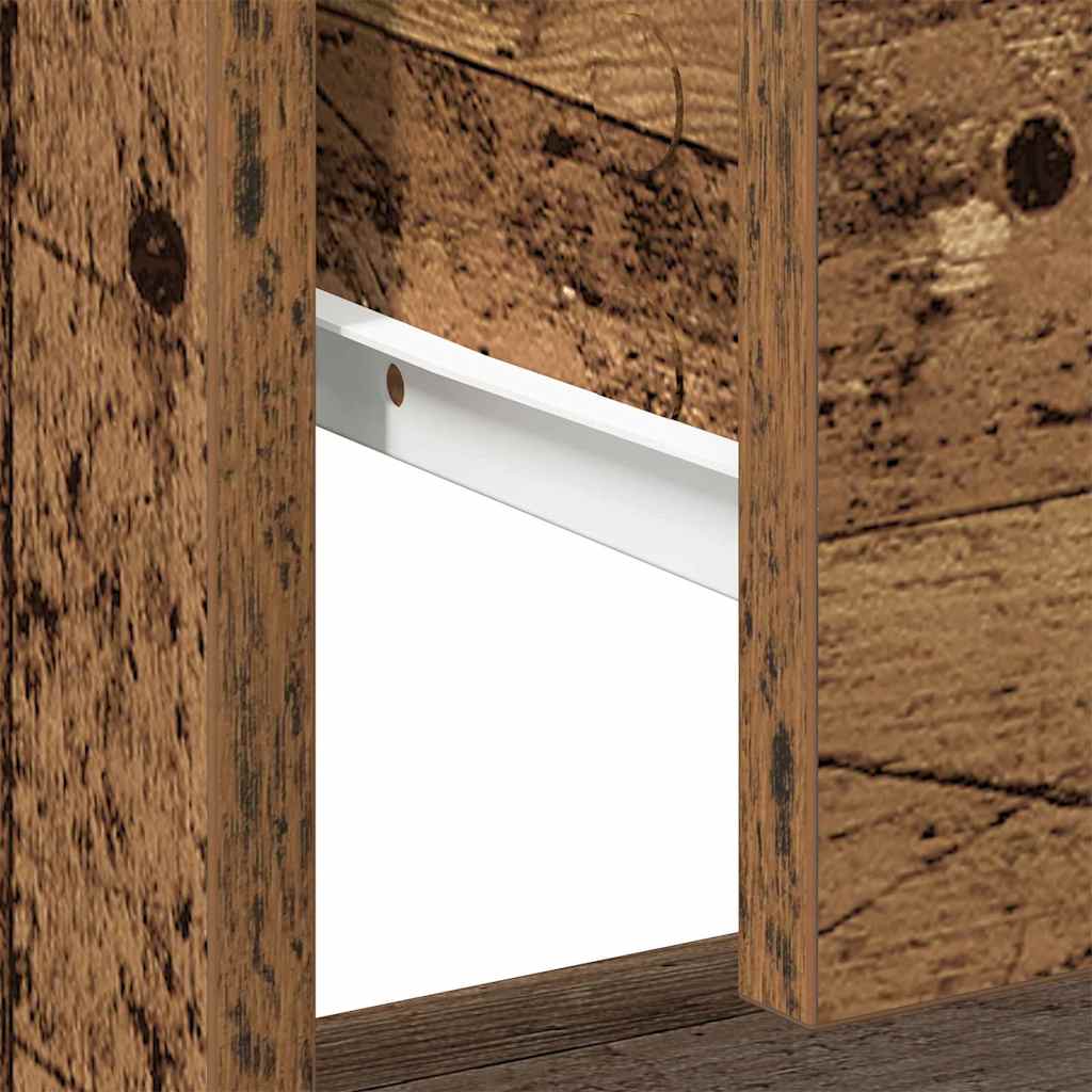 vidaXL Nachttisch mit Schubladen Altholz 45 x 34 x 44 cm Holzwerkstoff