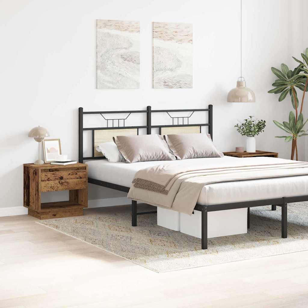 Nachttisch 2 pcs Altholz 45 x 34 x 44 cm Holzwerkstoff