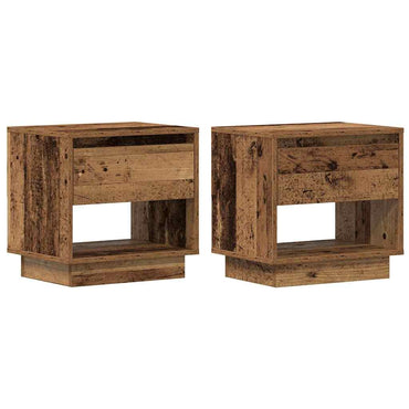 vidaXL Nachttisch 2 pcs Altholz 45 x 34 x 44 cm Holzwerkstoff