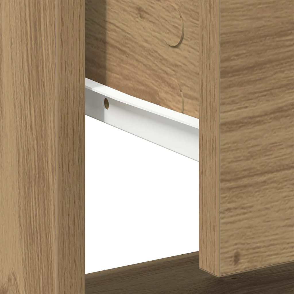 vidaXL Nachttisch 2 pcs Artisan-Eiche 45 x 34 x 44 cm Holzwerkstoff