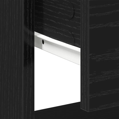 vidaXL Nachttisch Schwarz Eichen-Optik 45 x 34 x 44 cm Holzwerkstoff
