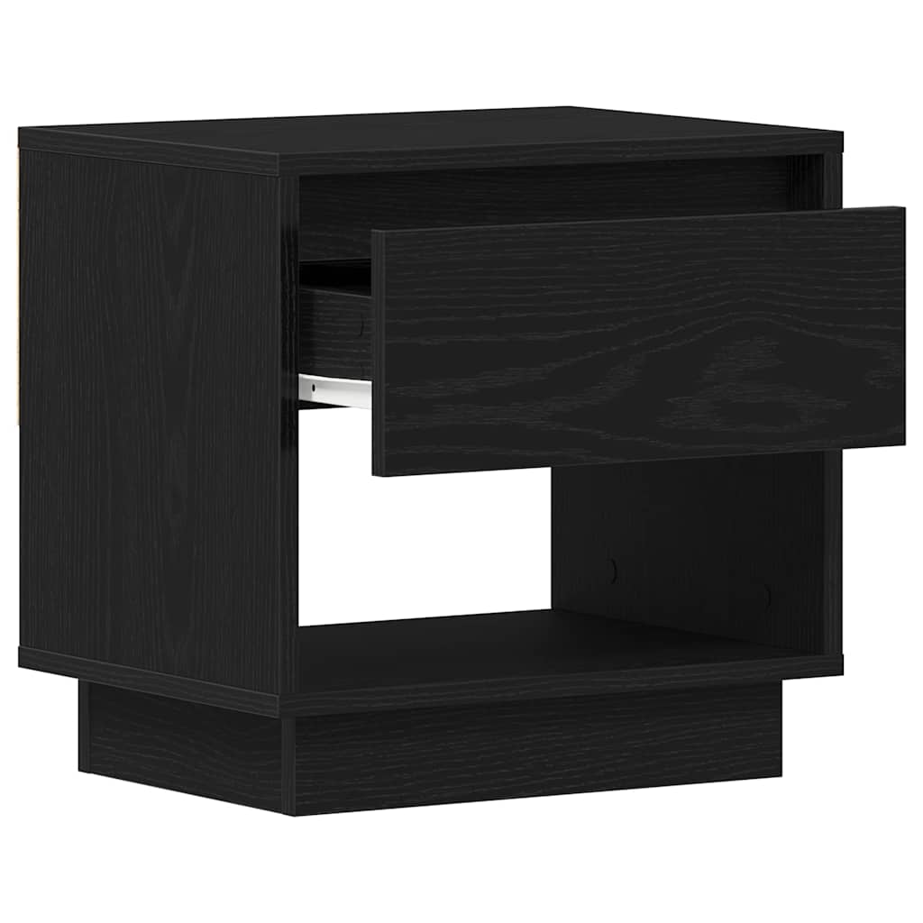 vidaXL Nachttisch Schwarz Eichen-Optik 45 x 34 x 44 cm Holzwerkstoff