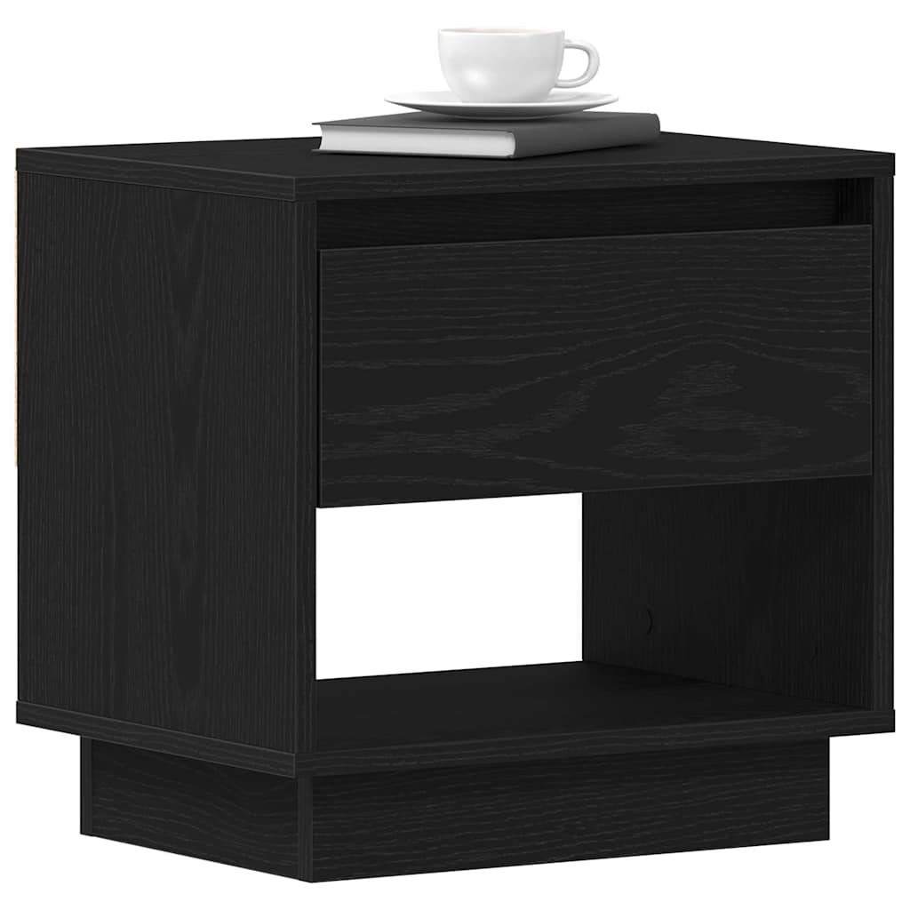 vidaXL Nachttisch Schwarz Eichen-Optik 45 x 34 x 44 cm Holzwerkstoff