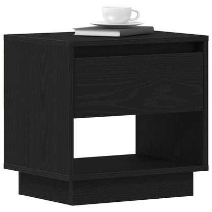 vidaXL Nachttisch Schwarz Eichen-Optik 45 x 34 x 44 cm Holzwerkstoff