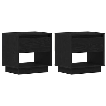 vidaXL Nachttisch 2 pcs Schwarz Eichen-Optik 45 x 34 x 44 cm
