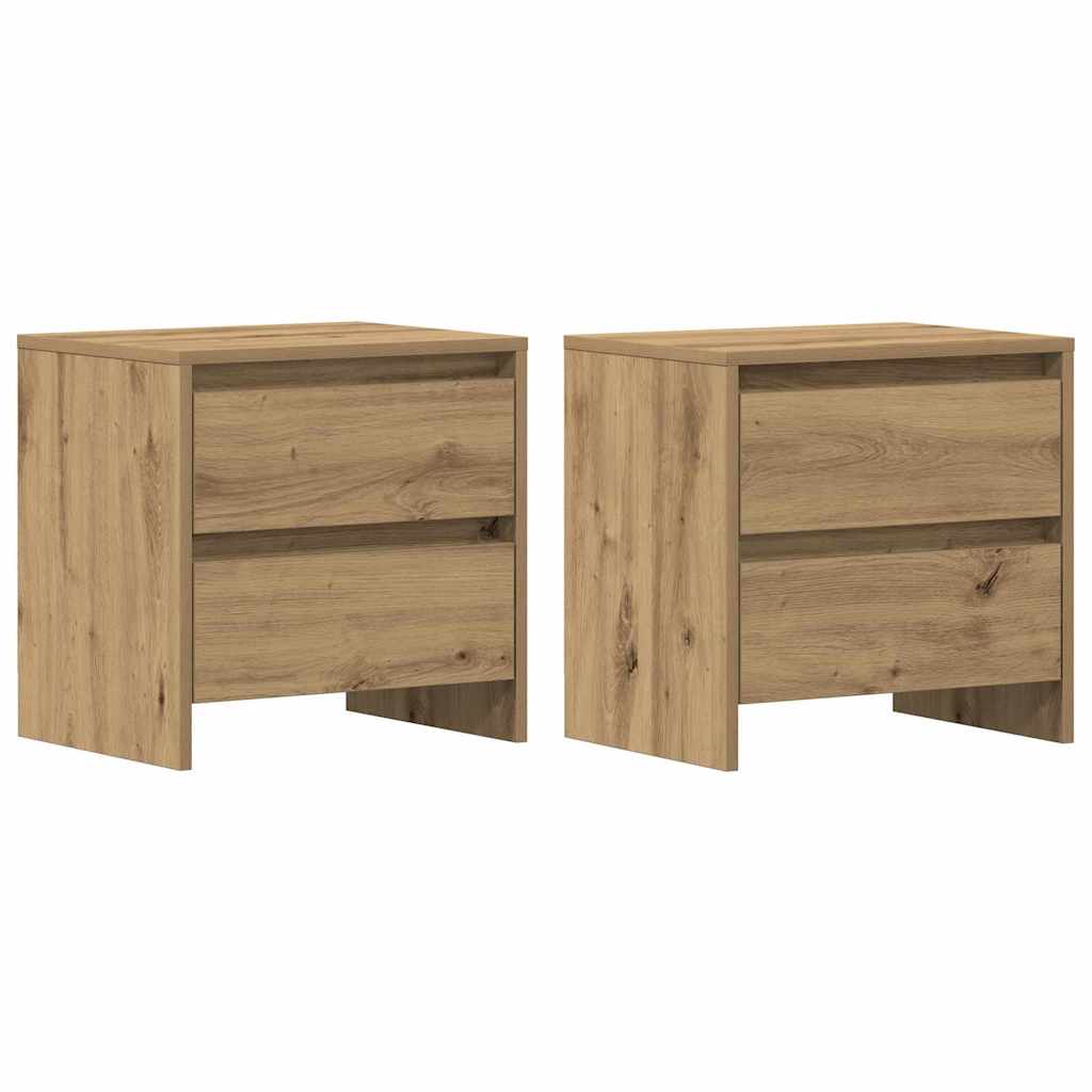 vidaXL Nachttisch 2 pcs Artisan-Eiche 45 x 34 x 44,5 cm Holzwerkstoff