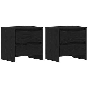 vidaXL Nachttisch 2 pcs Schwarz Eichen-Optik 45 x 34 x 44,5 cm