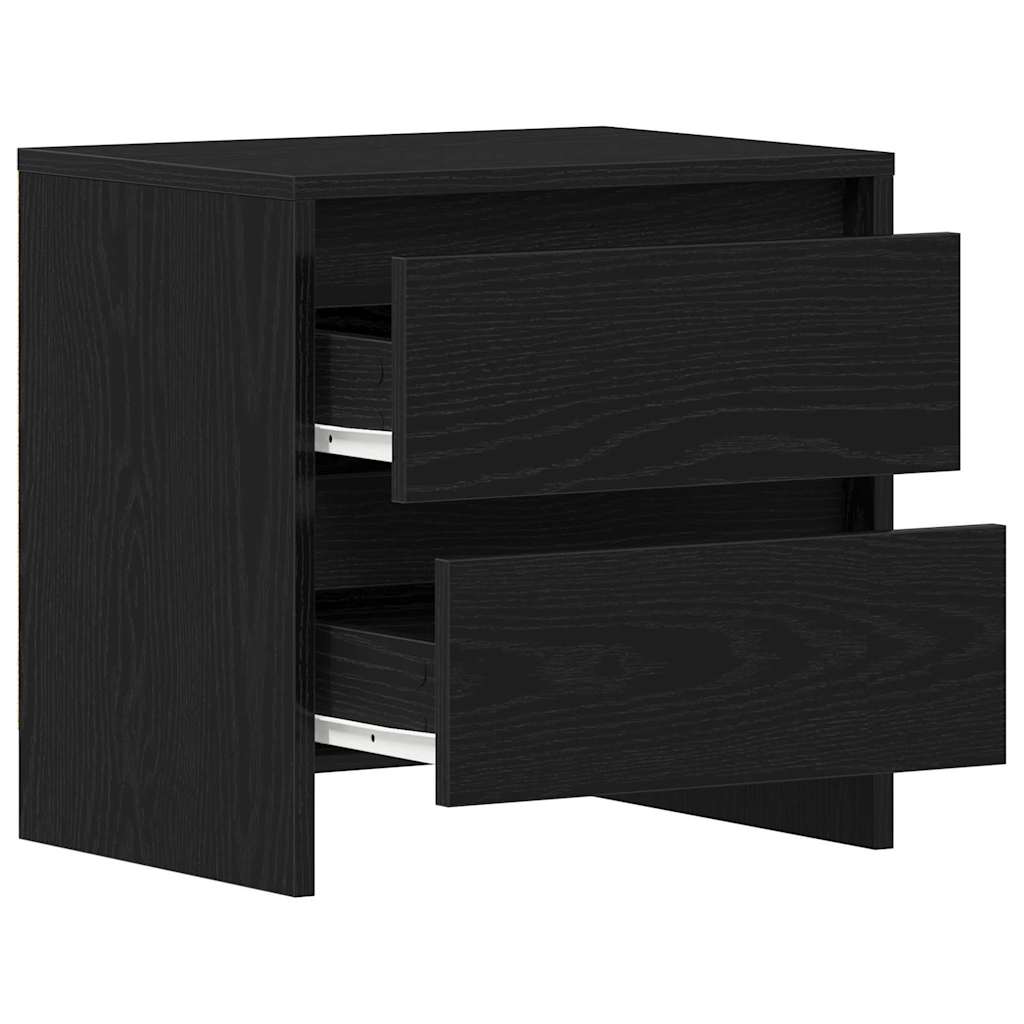 vidaXL Nachttisch 2 pcs Schwarz Eichen-Optik 45 x 34 x 44,5 cm