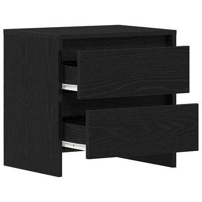 vidaXL Nachttisch 2 pcs Schwarz Eichen-Optik 45 x 34 x 44,5 cm
