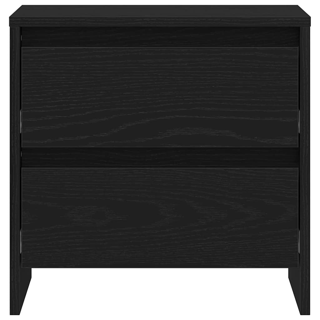 vidaXL Nachttisch 2 pcs Schwarz Eichen-Optik 45 x 34 x 44,5 cm