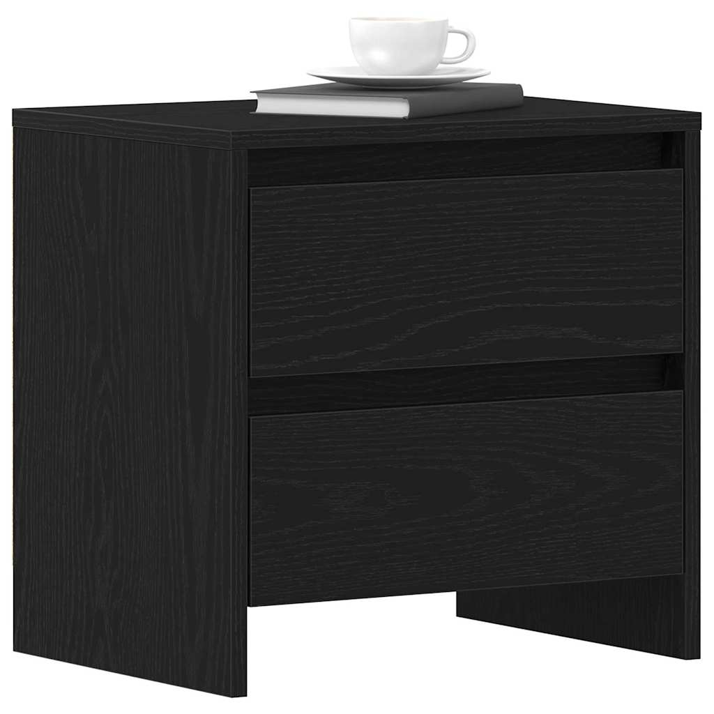 vidaXL Nachttisch 2 pcs Schwarz Eichen-Optik 45 x 34 x 44,5 cm