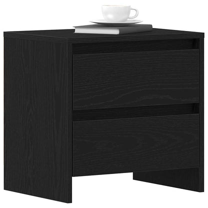 vidaXL Nachttisch 2 pcs Schwarz Eichen-Optik 45 x 34 x 44,5 cm