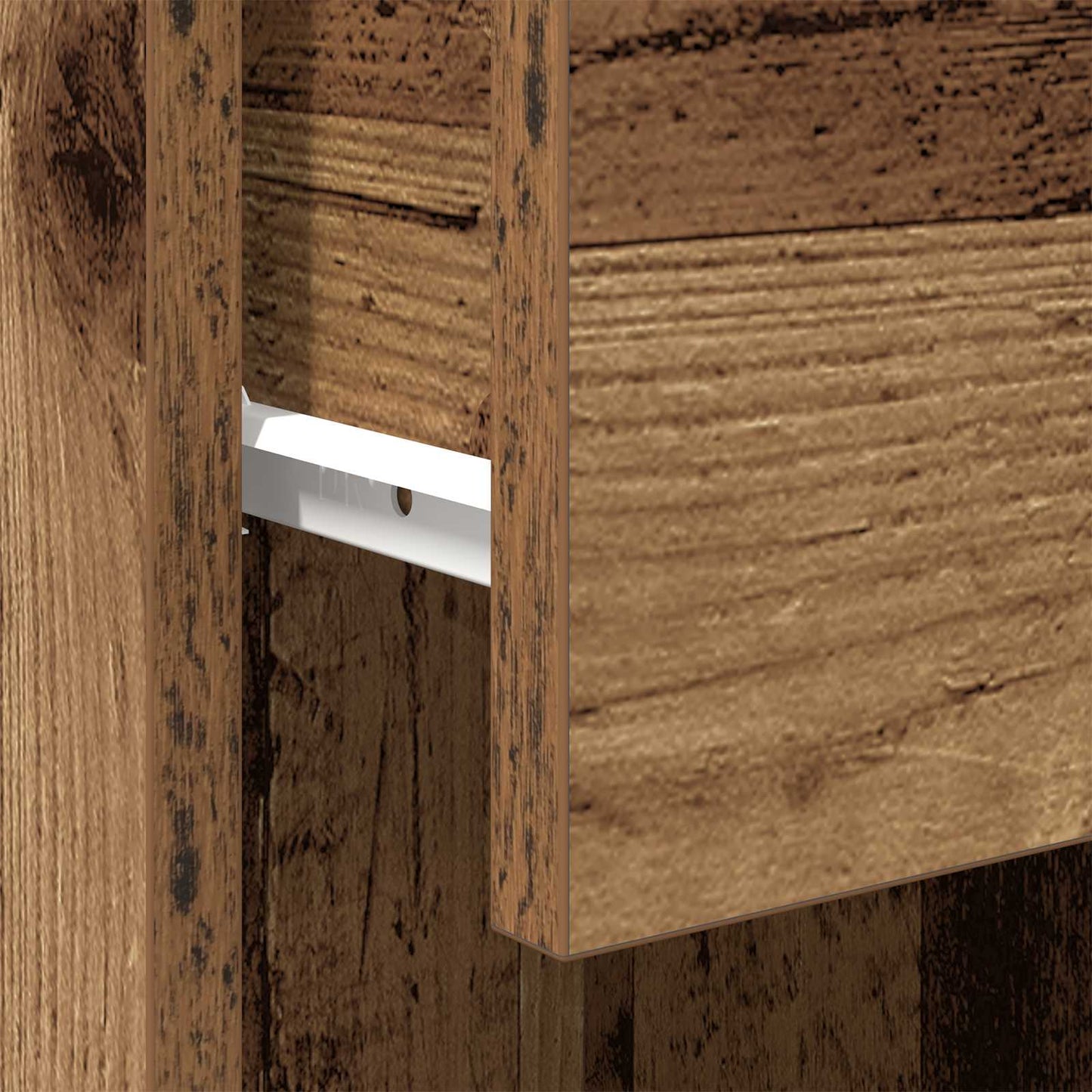 vidaXL Badezimmerschrank mit Tür Altholz 32 x 34 x 90 cm Holzwerkstoff